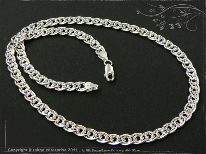 Double curb chains 925 sterling silver width 7mm  massiv